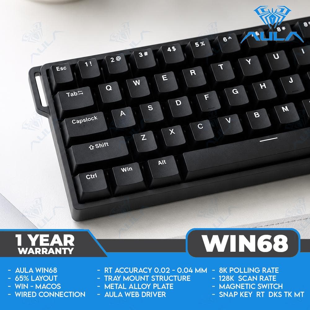 AULA WIN68 HE – 65% – Wired – 8K Polling Rate – Magnetic Switch – Rapid Trigger – Gaming Keyboard thumbnail 5